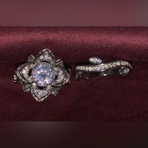 Floral & Vine 925 ring set
